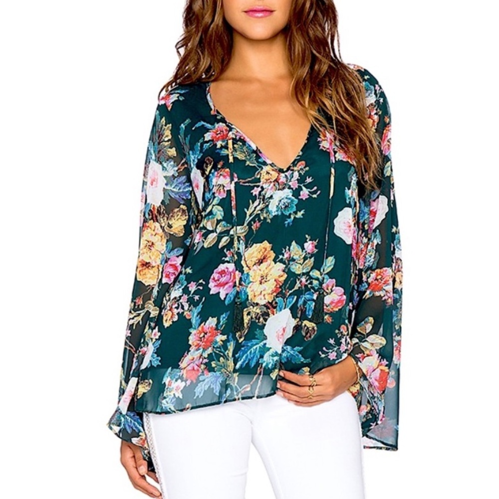 Show me your mumu floral hippie top